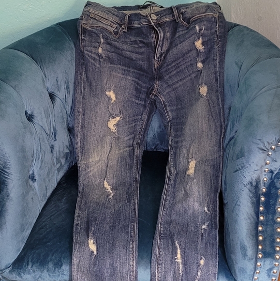 Express Distressed Faded Jeans